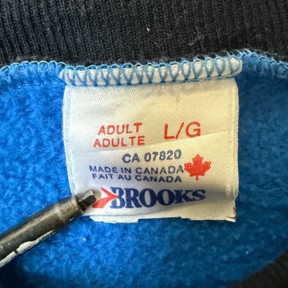 Retro Vintage 90s Brooks Athletic Blue Sweatshirt - Picture 8 of 8
